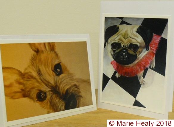 Greeting Cards featuring "Dave in Red" and "Pound Pup."